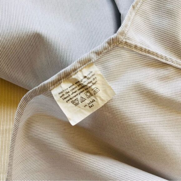 Calvin Klein Mens Shirt Button Down Career Casual Cotton Longsleeve 18 34/35 - Picture 4 of 5